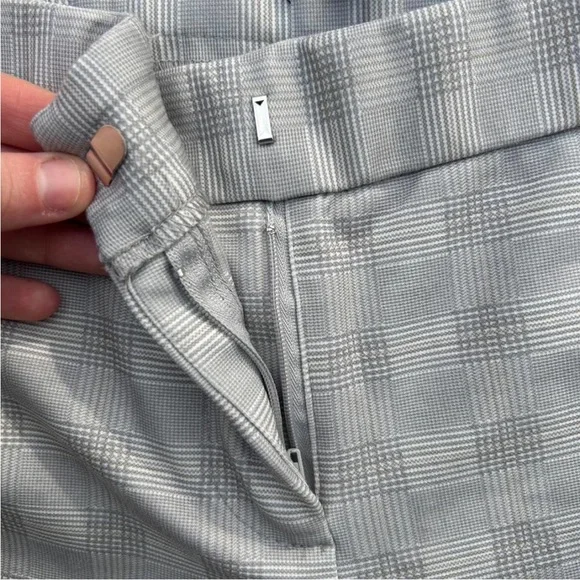 Amanda & Chelsea plaid grey trouser modern fit stretchy pants women’s 4 - Picture 5 of 6
